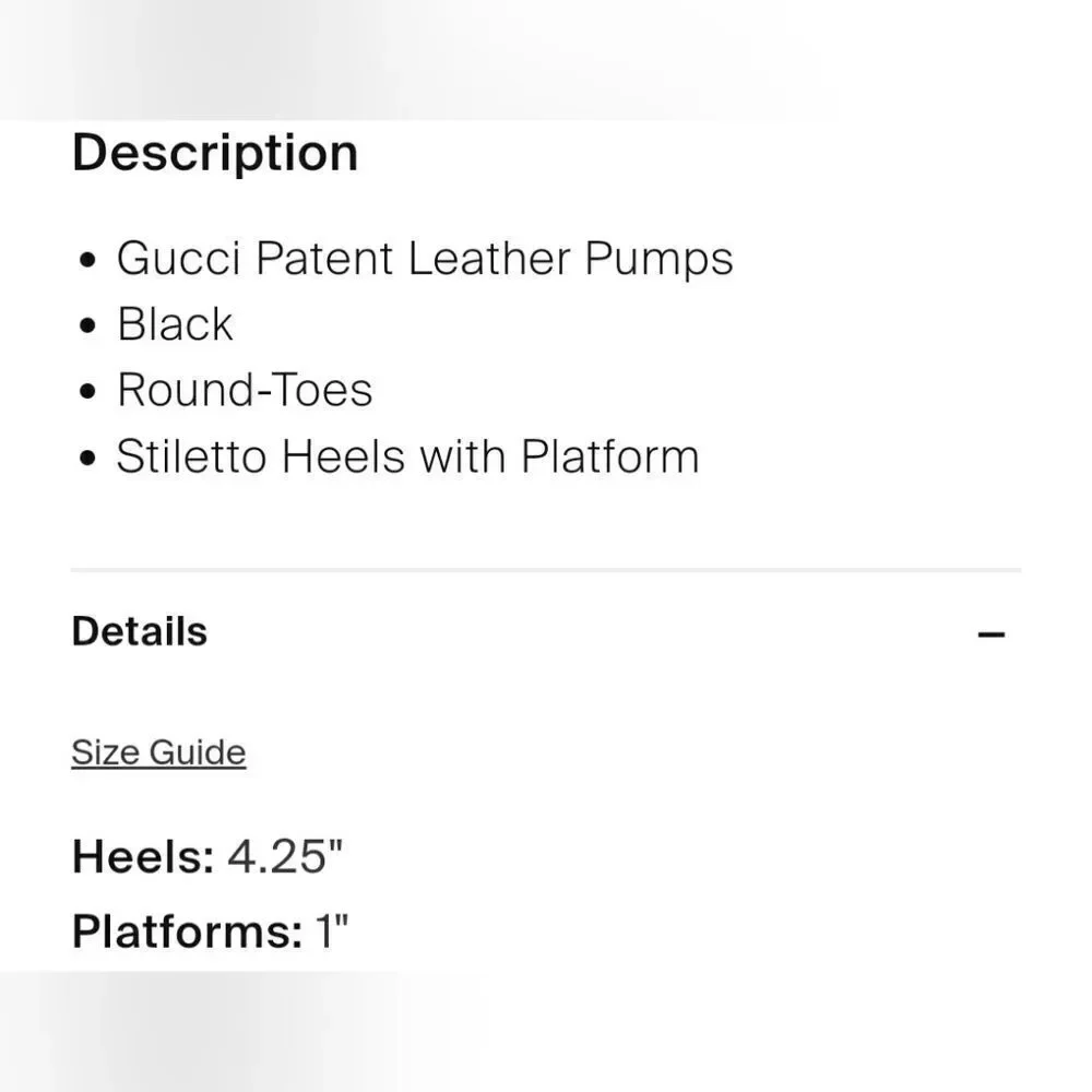 Gucci Patent Leather Charlotte Pumps Authentic Good condition